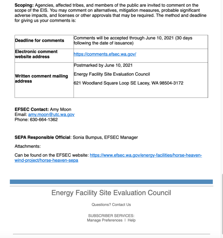 Who is EFSEC | Save Our Ridges